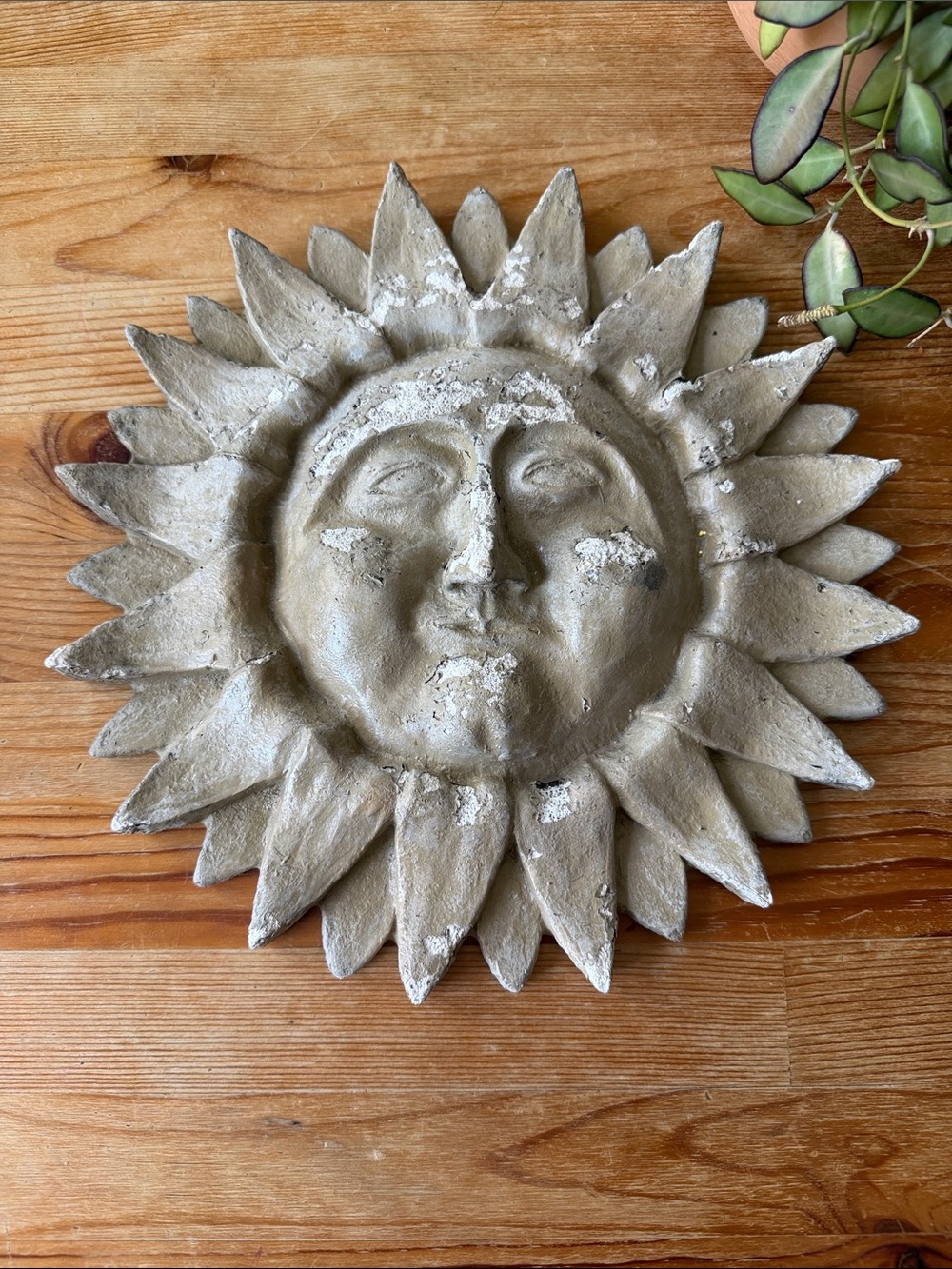 Vintage Sun Face Wall Art Accent